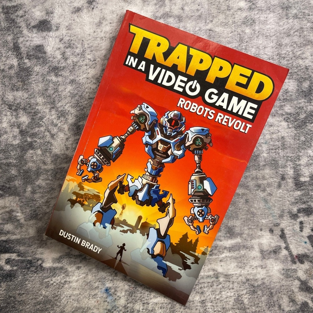 Dustin Brady Trapped Video Game‎ Robots Revolt Paperback Book Children Fiction
